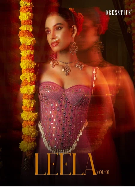 Leela Vol 1 Georgette Thread Work Indo Western Collections